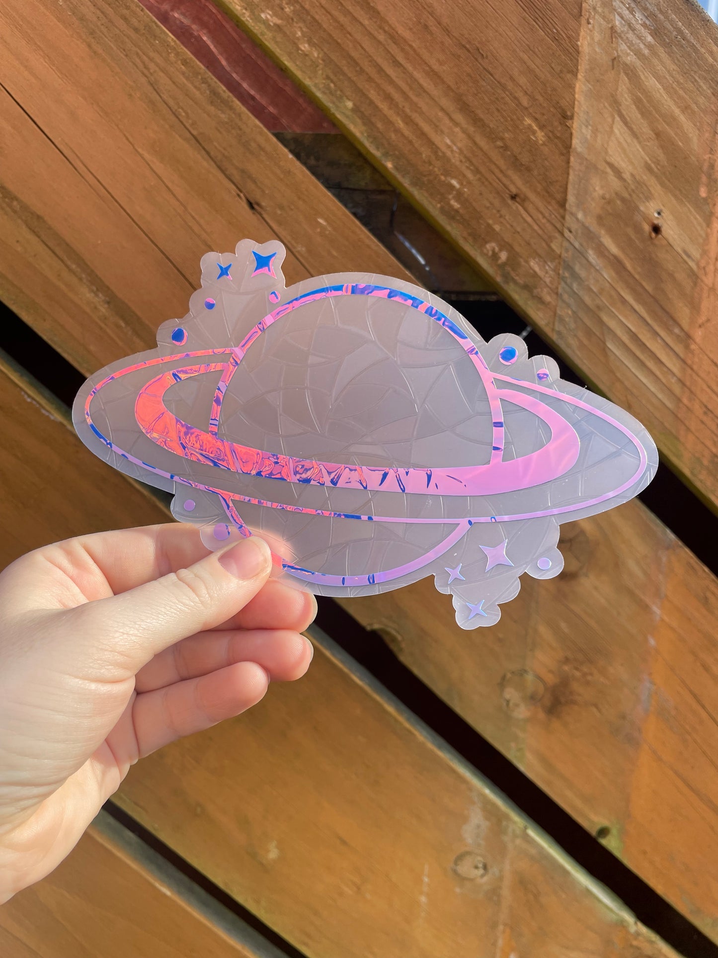 Saturn Rainbow Suncatcher