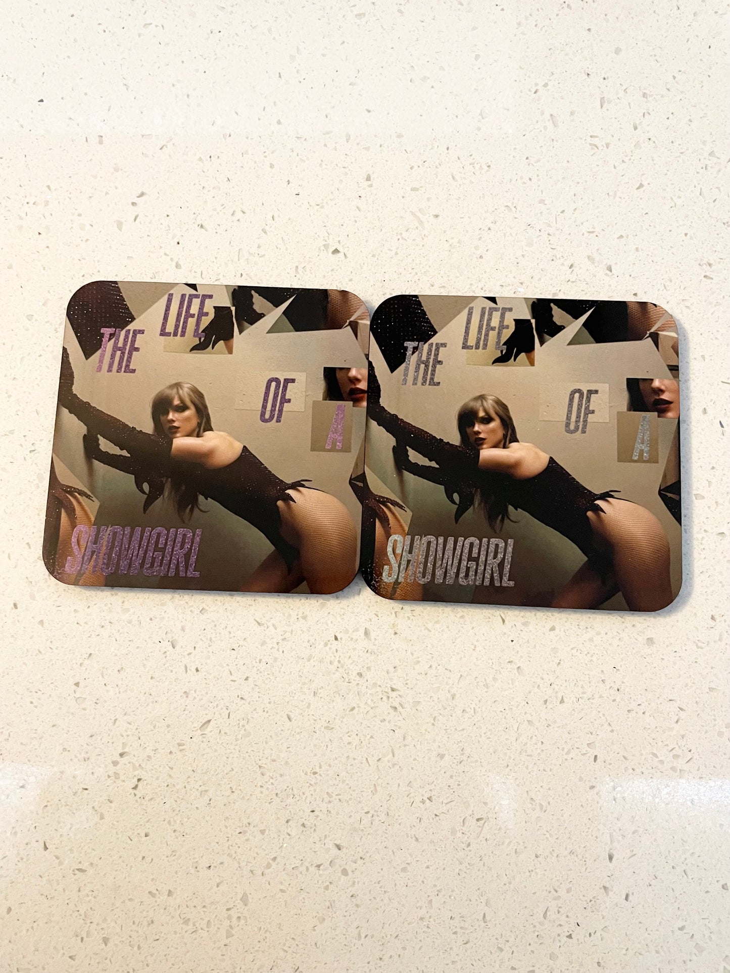 Taylor Swift The Life Of A Showgirl Vinyl Alt Cover Coaster