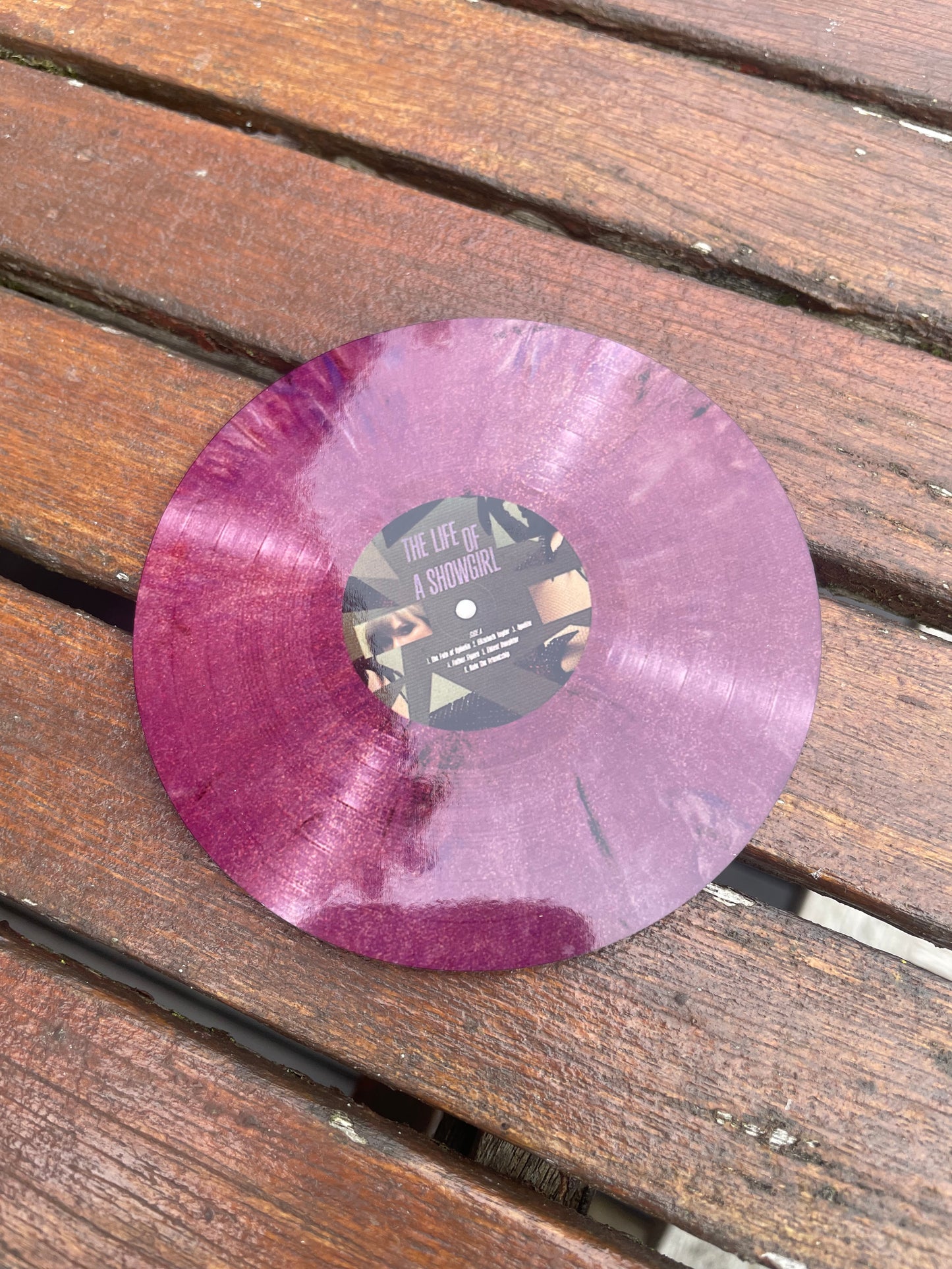Taylor Swift The Life Of A Showgirl Vinyl Coaster