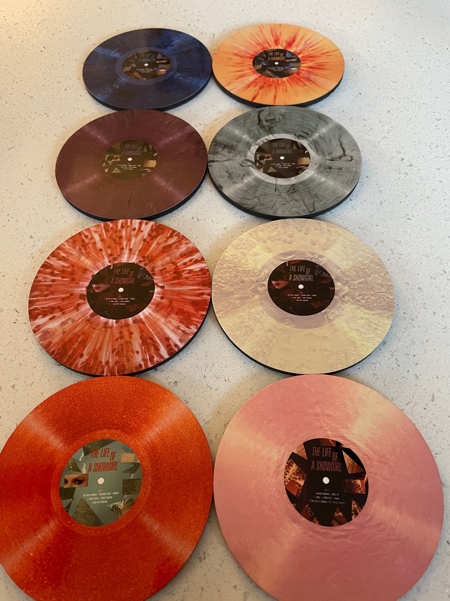 Taylor Swift The Life Of A Showgirl Vinyl Coaster