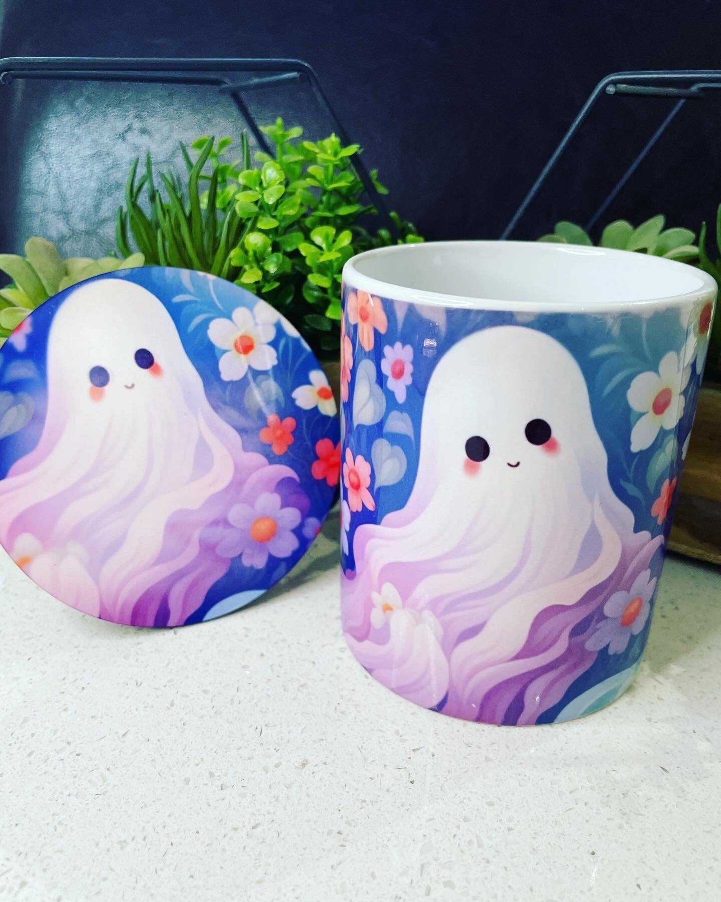 11oz Haunted Sping Pastel Ghost mug
