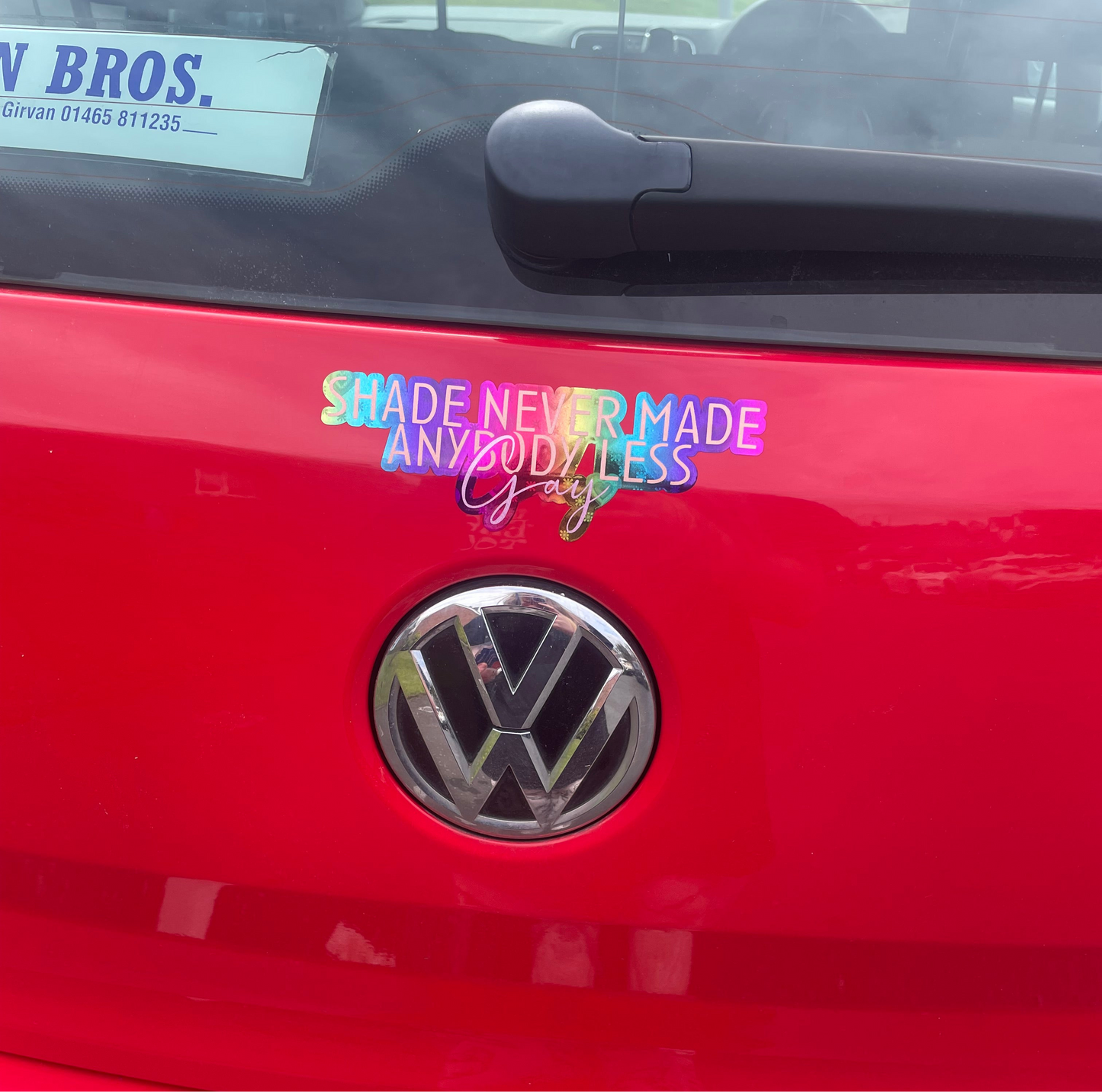 Taylor Swift Shade Never Made Anybody Less Gay Car Decal