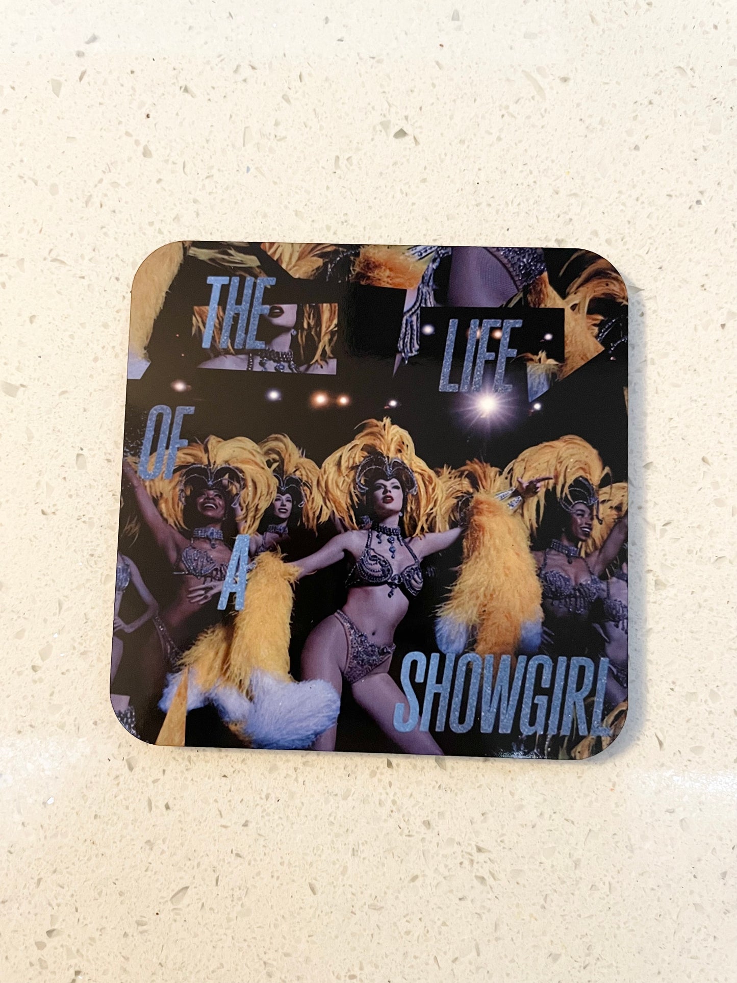 Taylor Swift The Life Of A Showgirl Vinyl Alt Cover Coaster