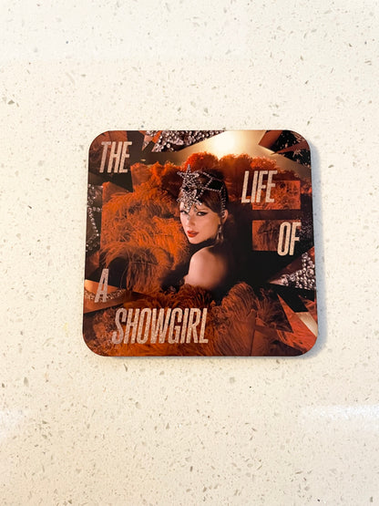 Taylor Swift The Life Of A Showgirl Vinyl Alt Cover Coaster