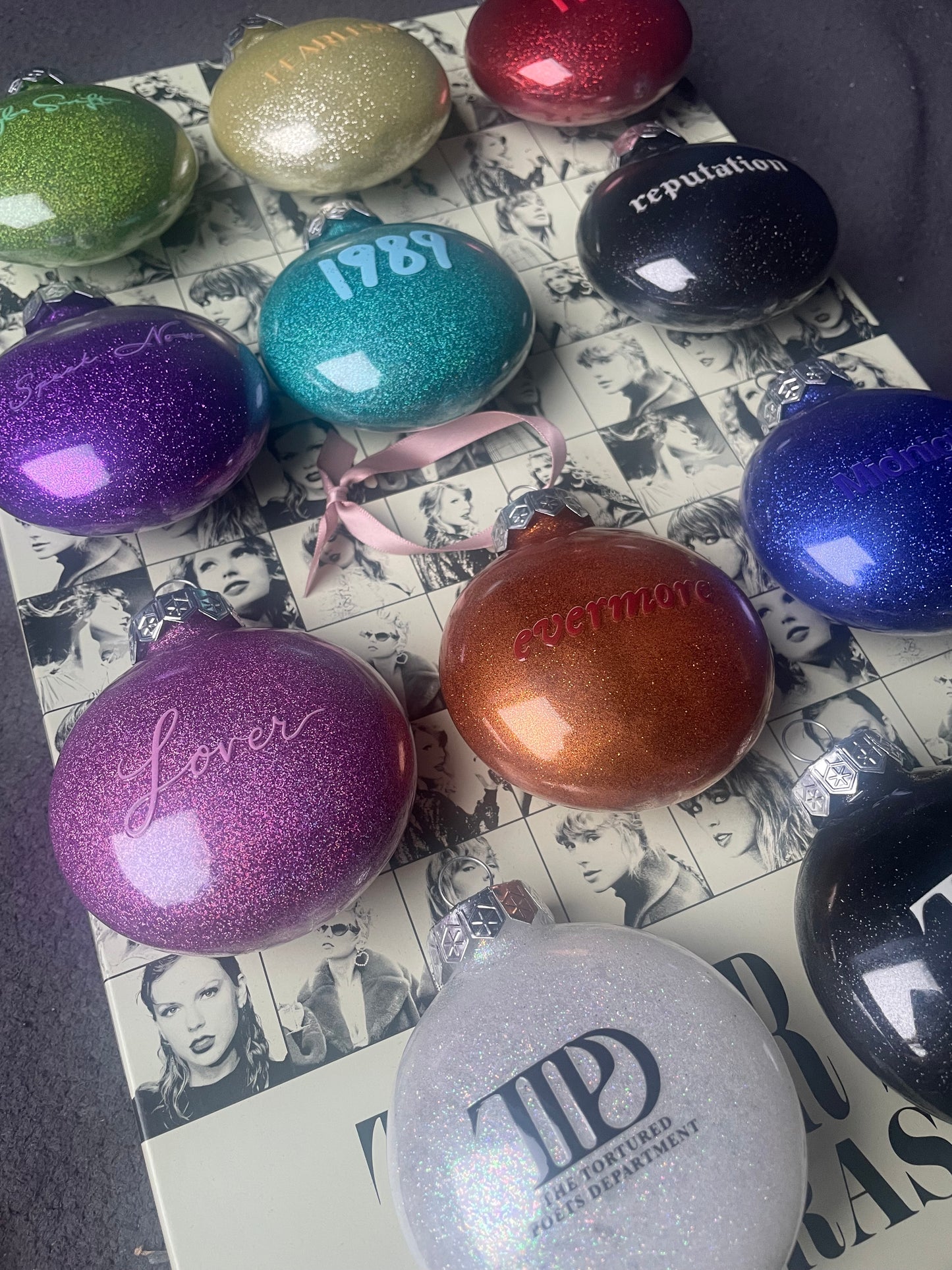 Taylor Swift Era Glitter Baubles
