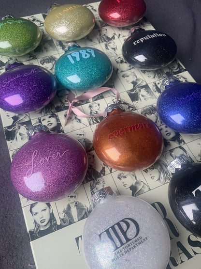 Taylor Swift Era Glitter Baubles