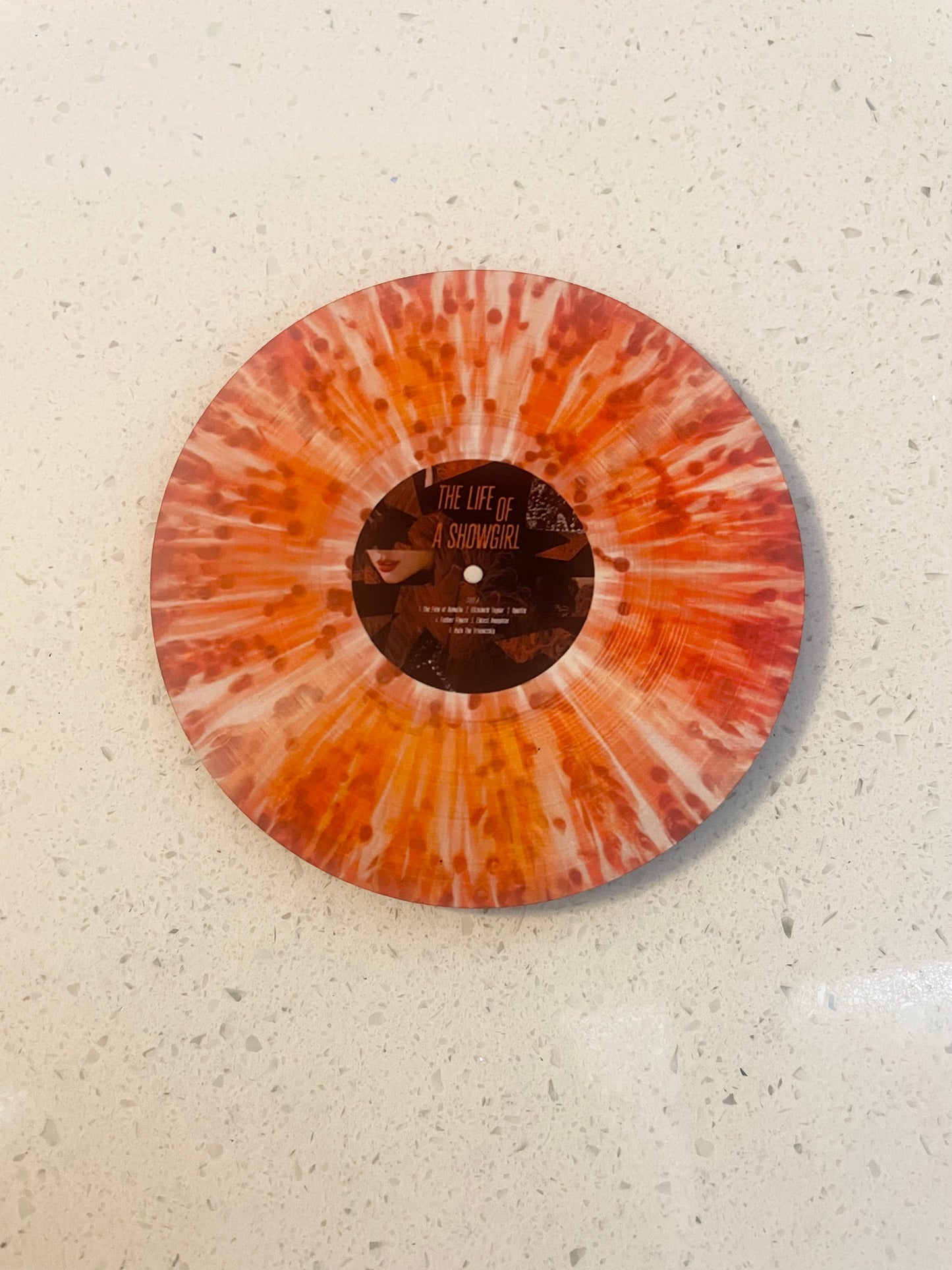 Taylor Swift The Life Of A Showgirl Vinyl Coaster