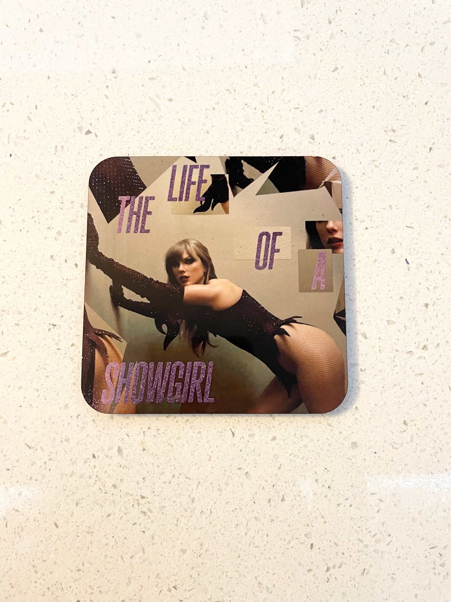 Taylor Swift The Life Of A Showgirl Vinyl Alt Cover Coaster