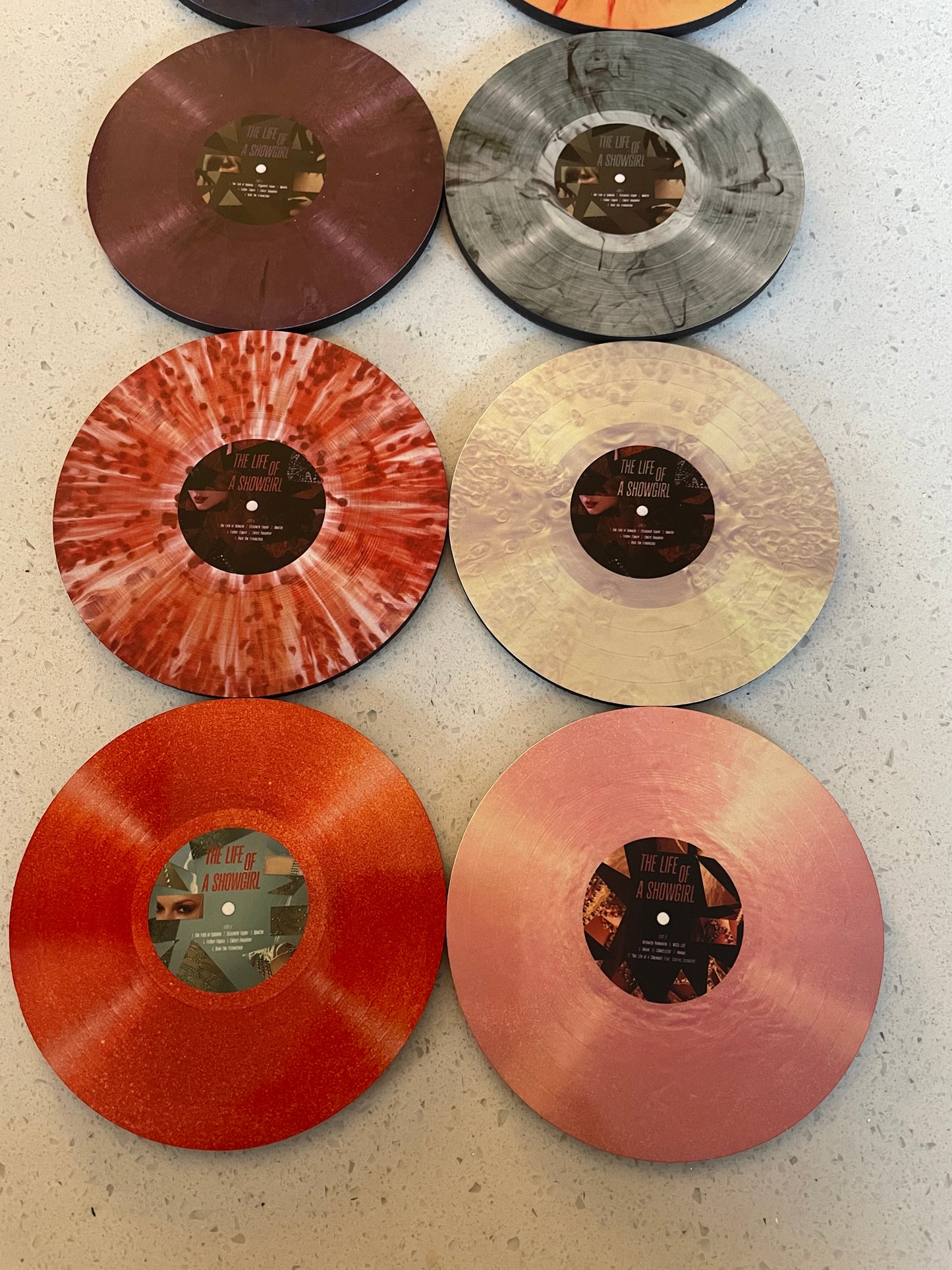 Taylor Swift The Life Of A Showgirl Vinyl Coaster