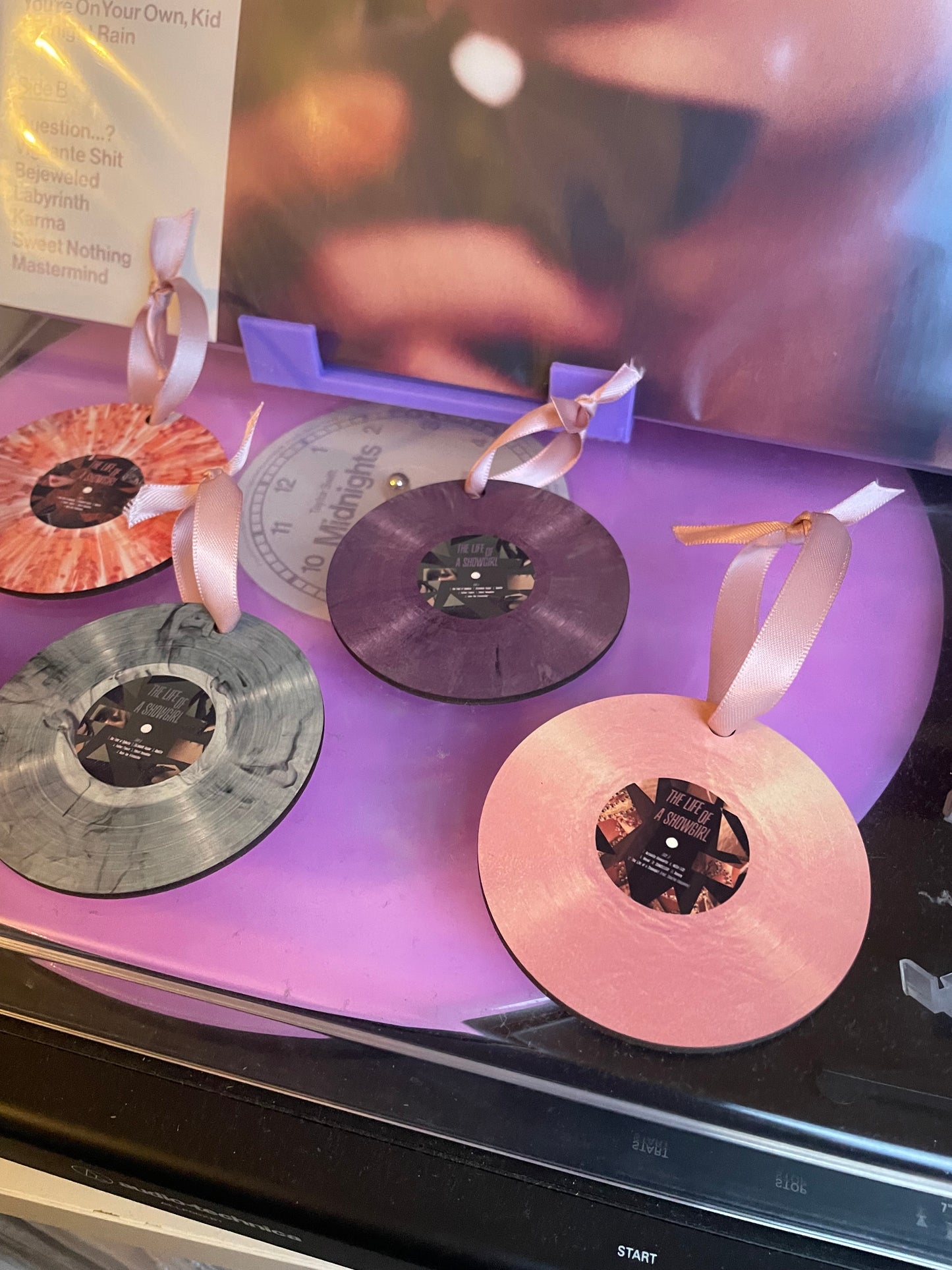 Taylor Swift The Life Of A Showgirl Vinyl ornament