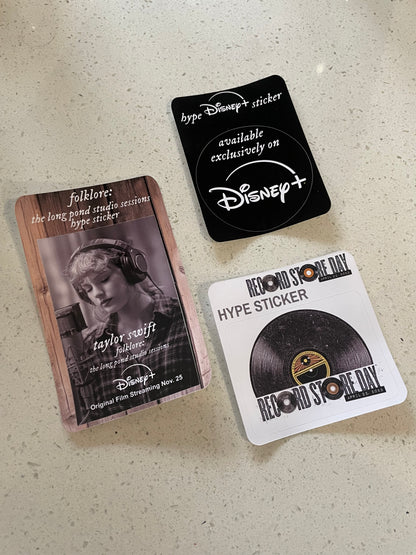 Taylor Swift Folklore: The Long Pond Studio Sessions Hype Stickers