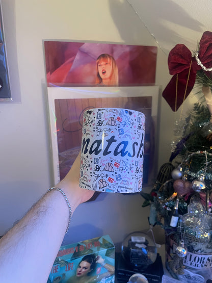 Personalised 11oz Taylor Swift Era Pattern Mug