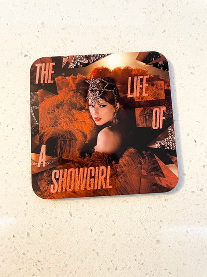 Taylor Swift The Life Of A Showgirl Vinyl Alt Cover Coaster