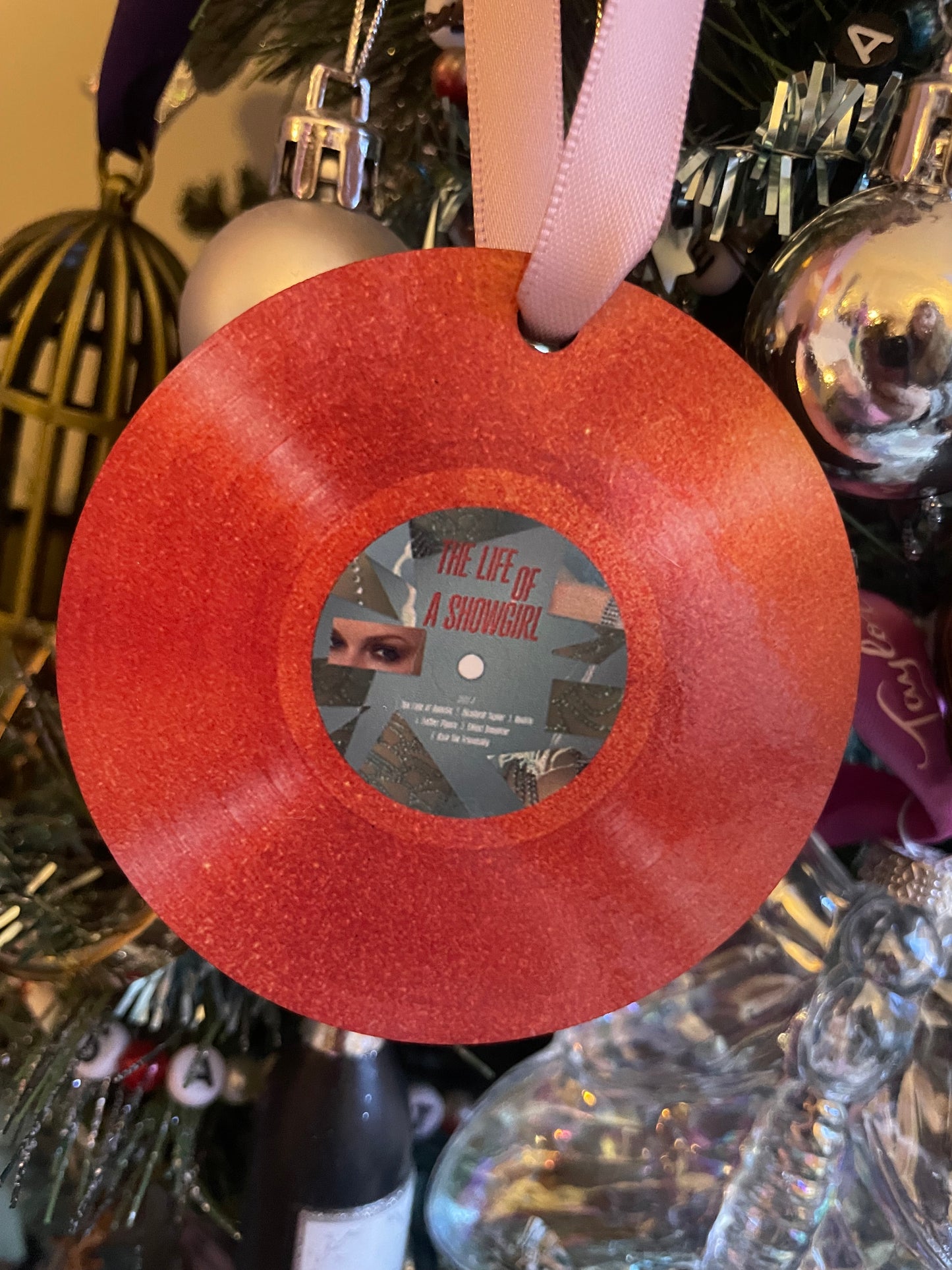 Taylor Swift The Life Of A Showgirl Vinyl ornament