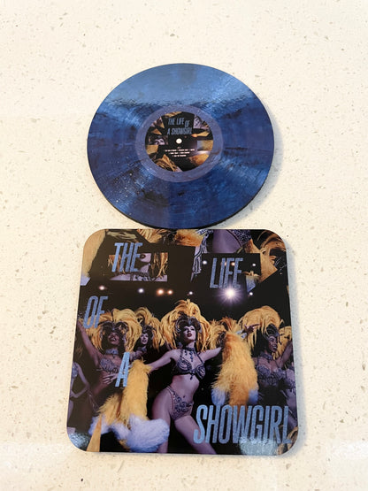 Taylor Swift The Life Of A Showgirl Vinyl Alt Cover and Vinyl Coaster Sets