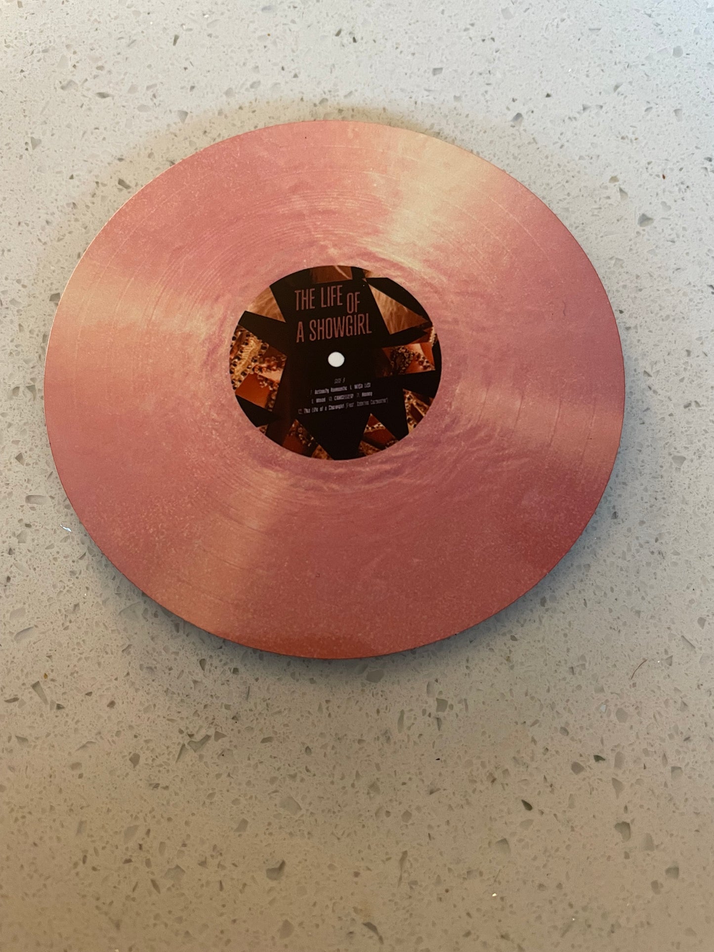 Taylor Swift The Life Of A Showgirl Vinyl Coaster