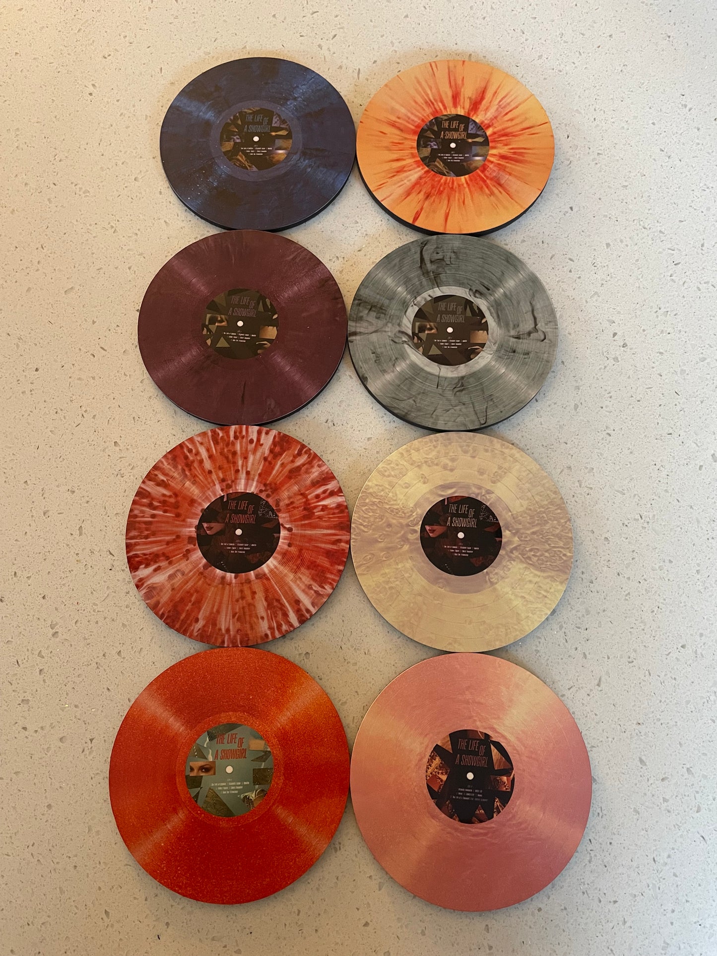 Taylor Swift The Life Of A Showgirl Vinyl Coaster