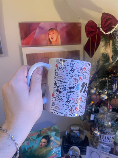 Personalised 11oz Taylor Swift Era Pattern Mug