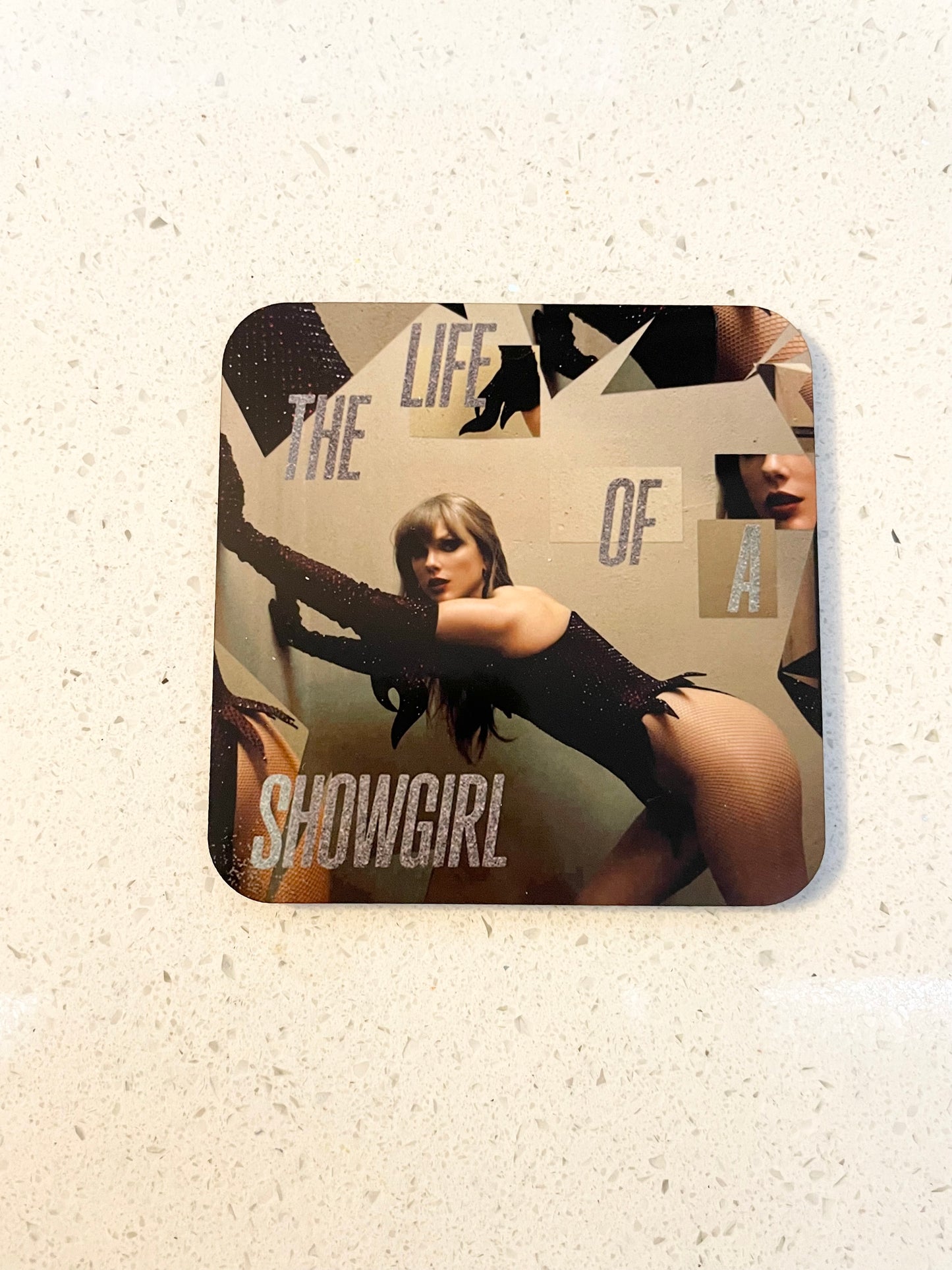 Taylor Swift The Life Of A Showgirl Vinyl Alt Cover Coaster