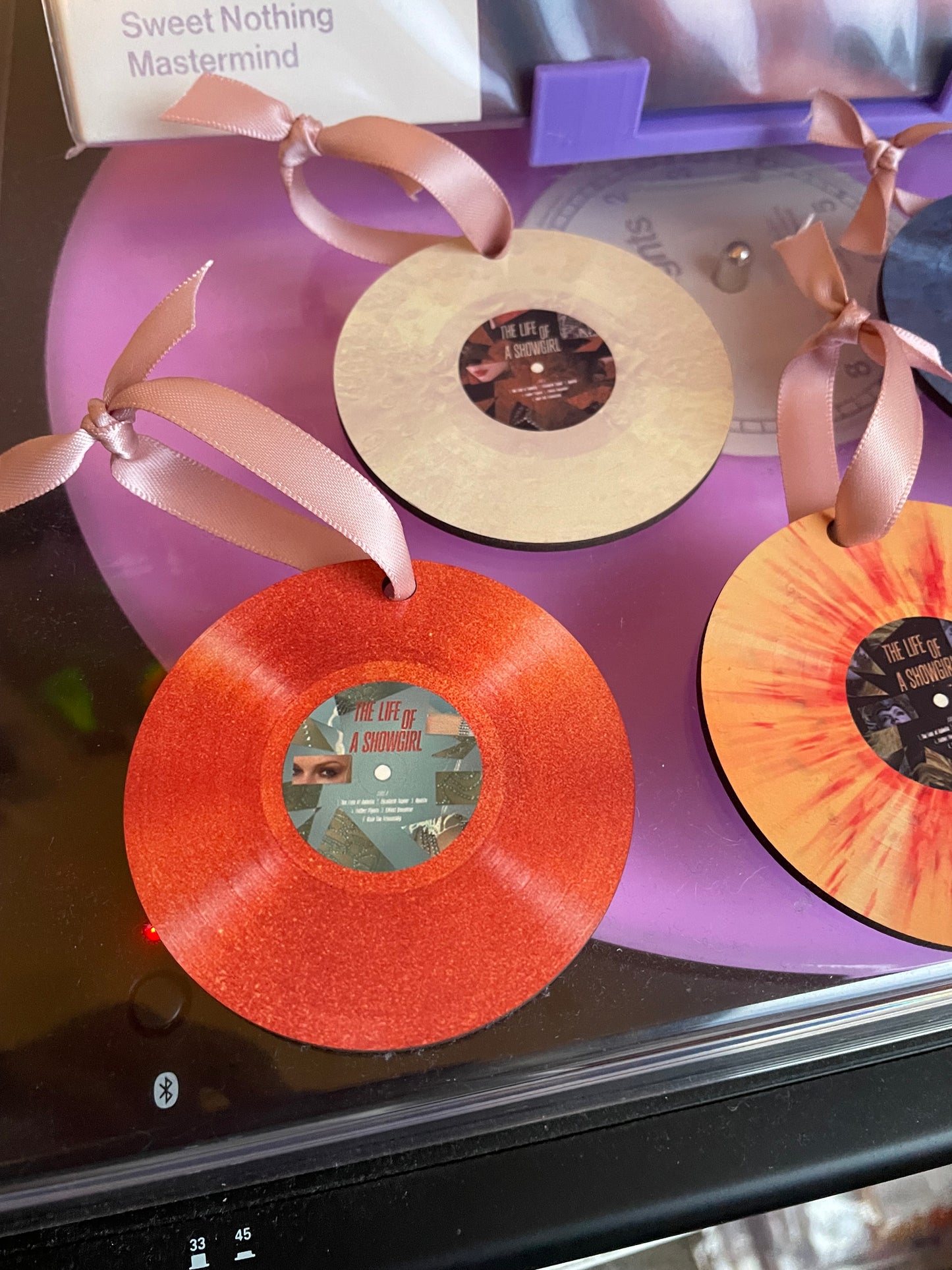 Taylor Swift The Life Of A Showgirl Vinyl ornament