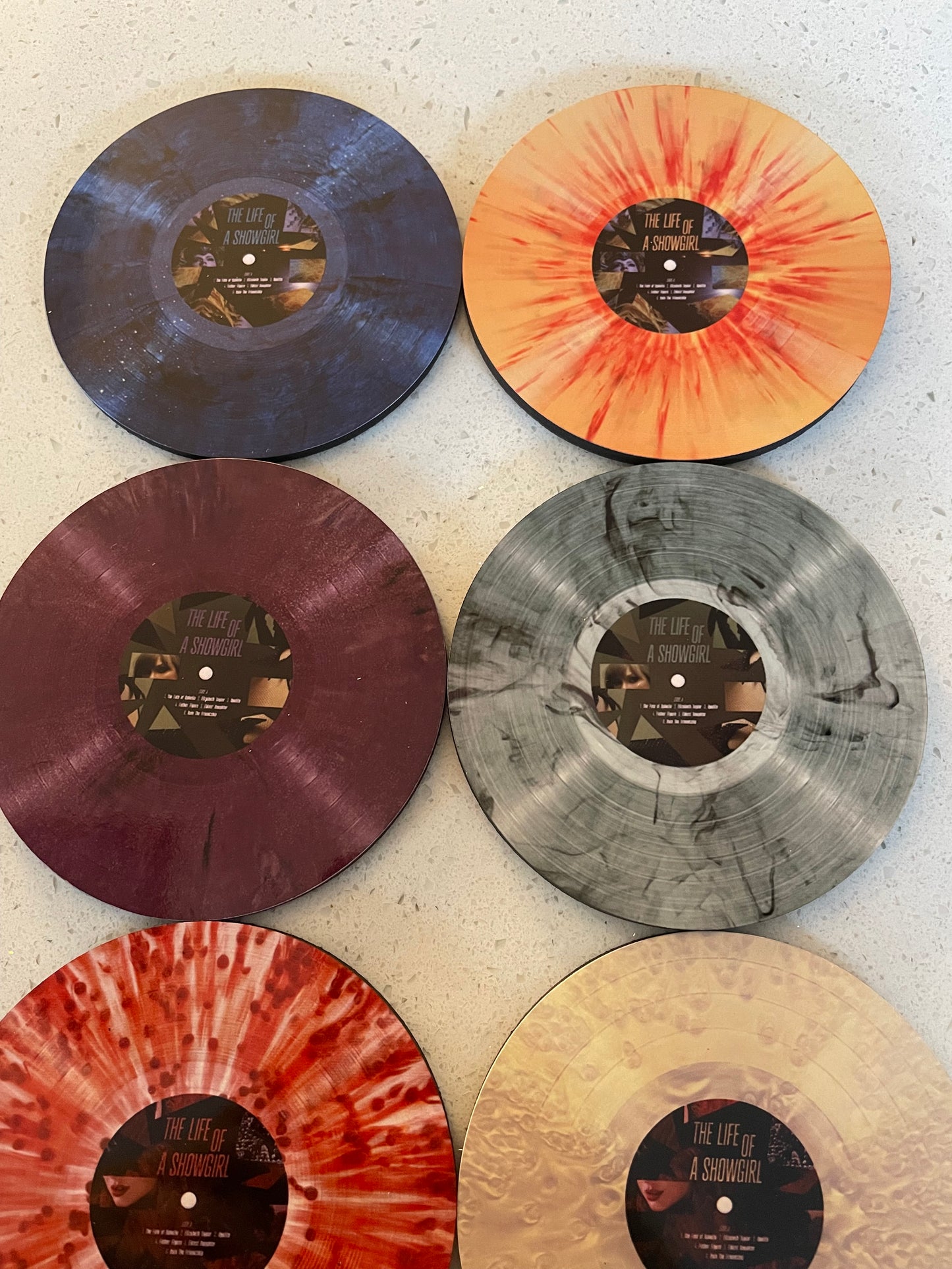 Taylor Swift The Life Of A Showgirl Vinyl Coaster