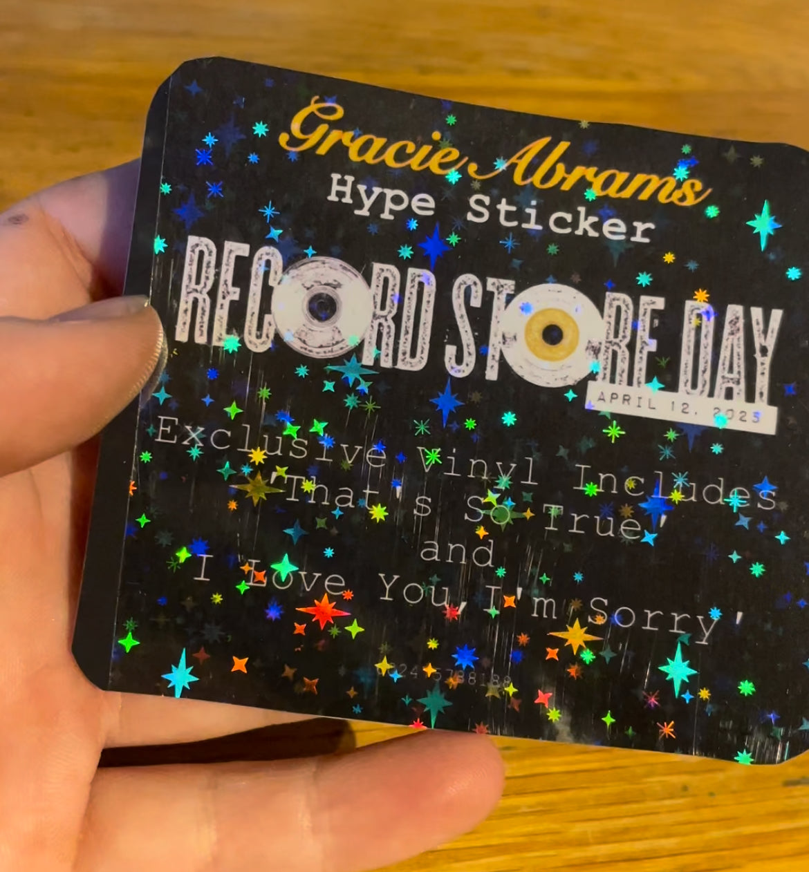 Gracie Abrams - The Secrest Of Us Live From Radio City Music Hall Record Store Day Hype Sticker