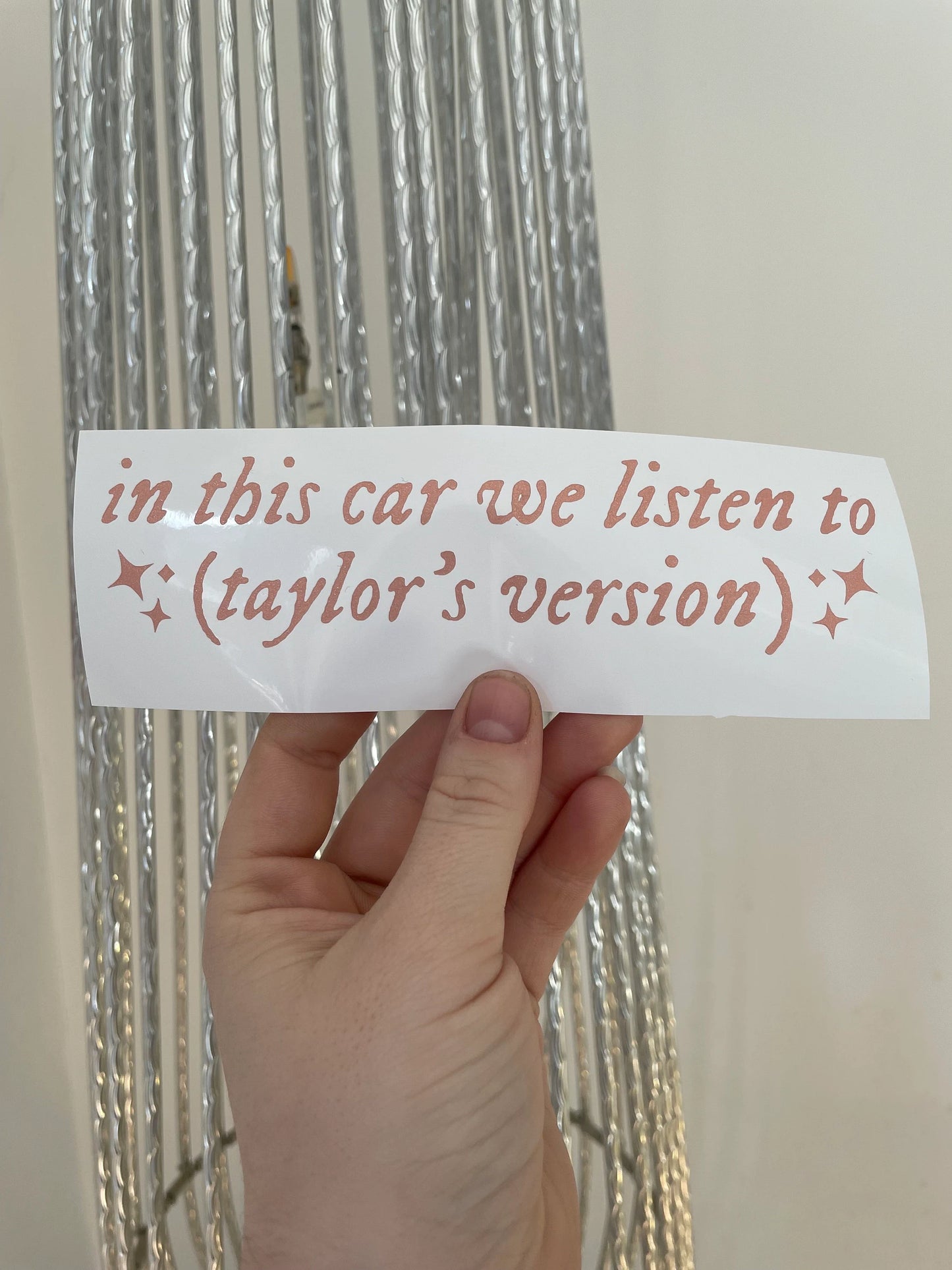 In This Car We Listen To (Taylor's Version) Taylor Siwft car decal