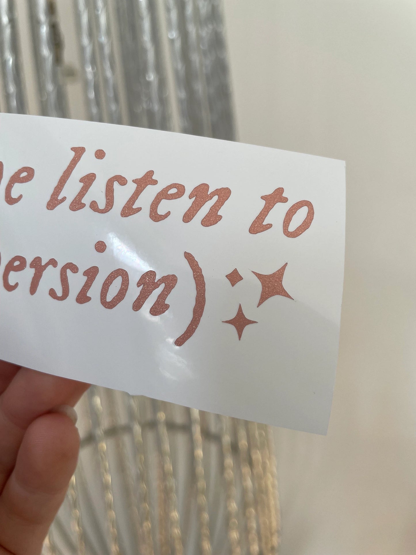 In This Car We Listen To (Taylor's Version) Taylor Siwft car decal