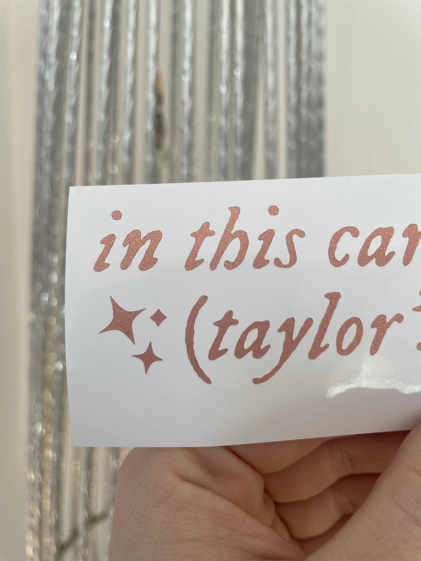 In This Car We Listen To (Taylor's Version) Taylor Siwft car decal