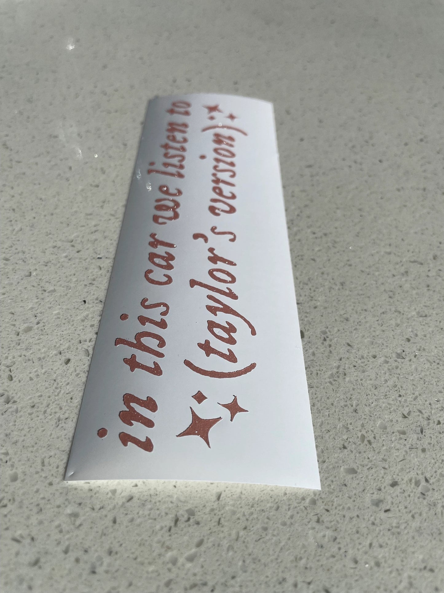 In This Car We Listen To (Taylor's Version) Taylor Siwft car decal