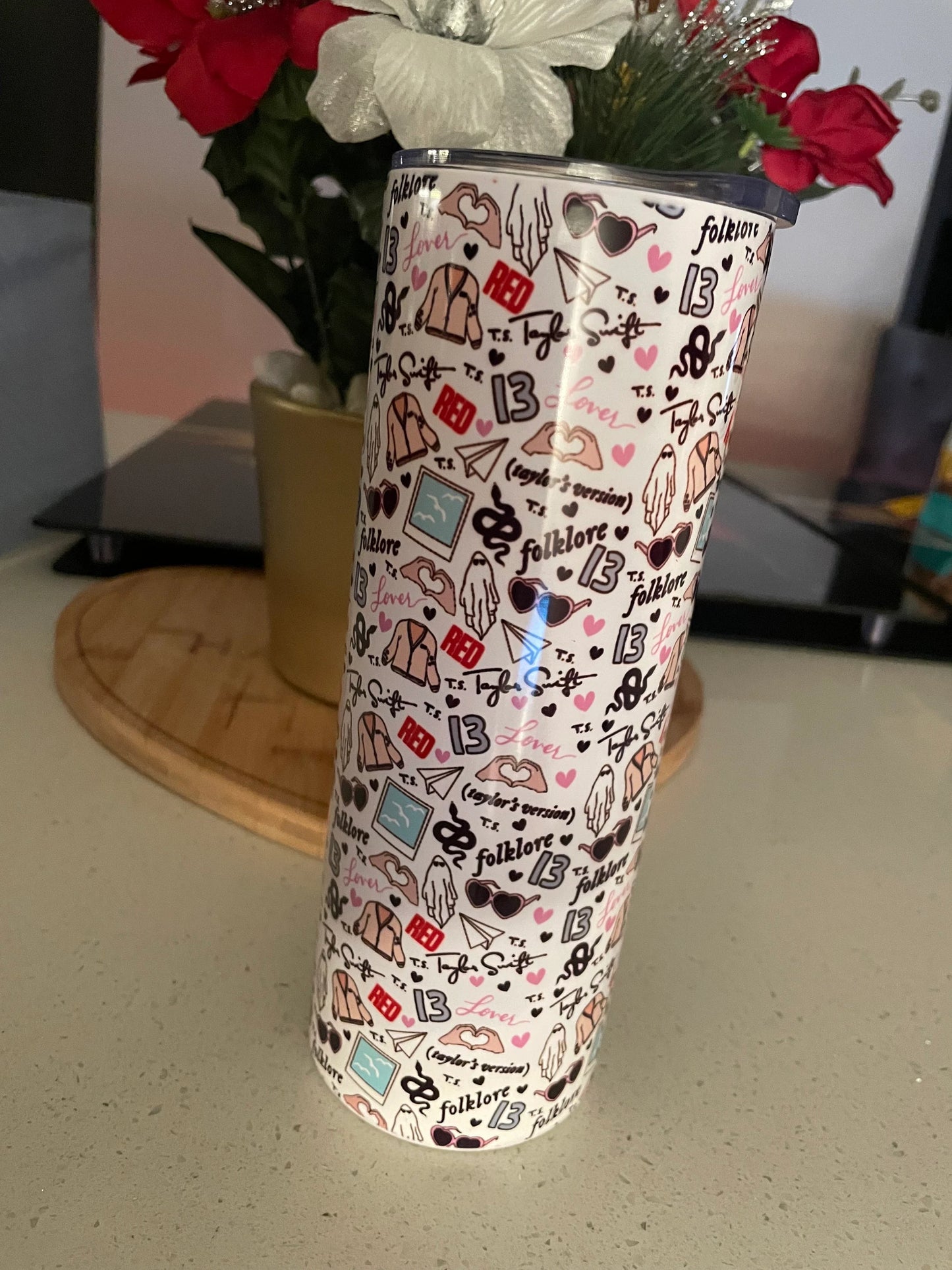 20oz Taylor Swift Era Pattern Tumbler