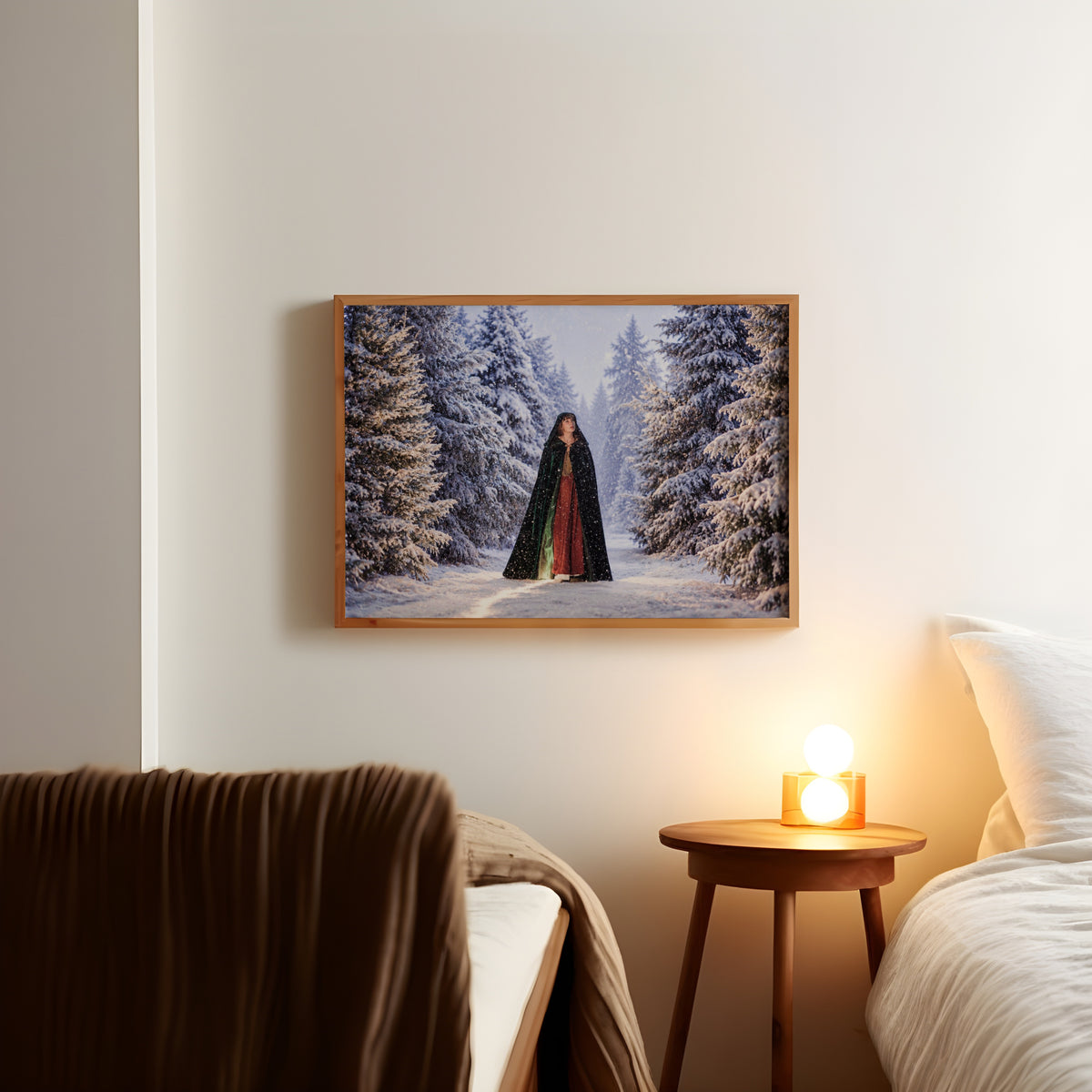 Taylor Swift Wildest Winter Print, Mystical Snow Scene, Dark Fantasy Art, Hooded Cloak