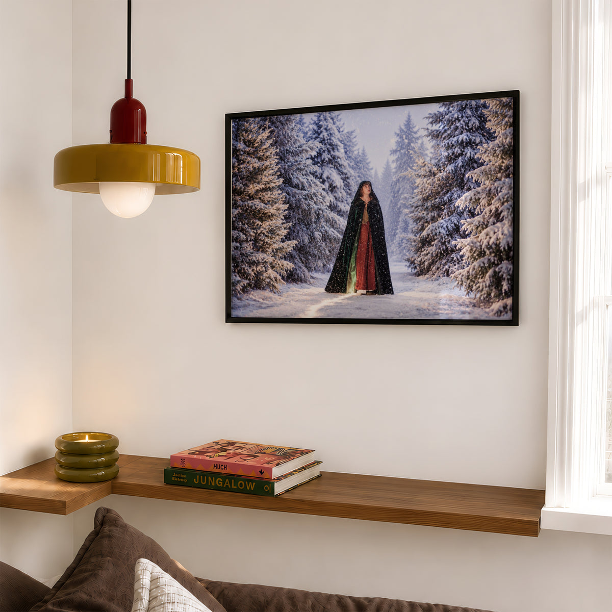 Taylor Swift Wildest Winter Print, Mystical Snow Scene, Dark Fantasy Art, Hooded Cloak